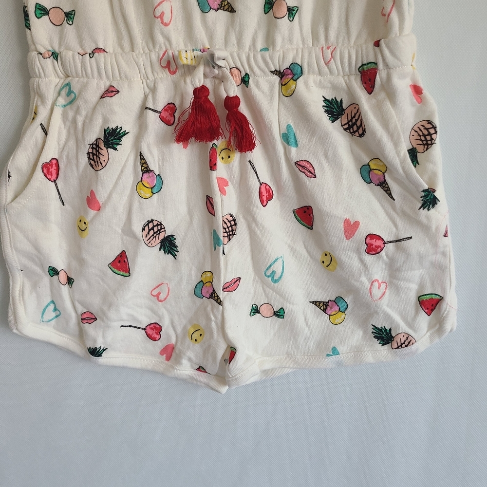 Jessica Simpson Girls Sleeveless Romper in Sea Salt Sweets - Picture 4 of 6